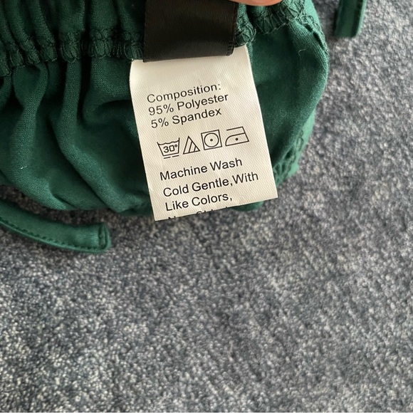 Shein olive green ruched drawstring side cami top - Picture 4 of 4